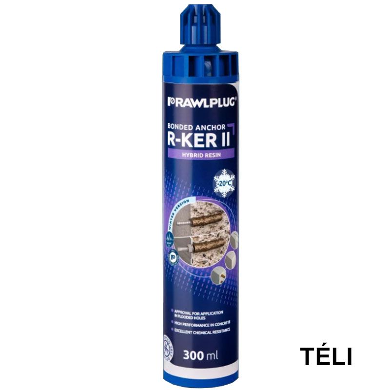 VEGYI DÜBEL 300ML R-KER POLIÉSZTER HIBRID TÉLI RAWL R-KER-300-W RAGASZTOTT RÖGZÍTÉS