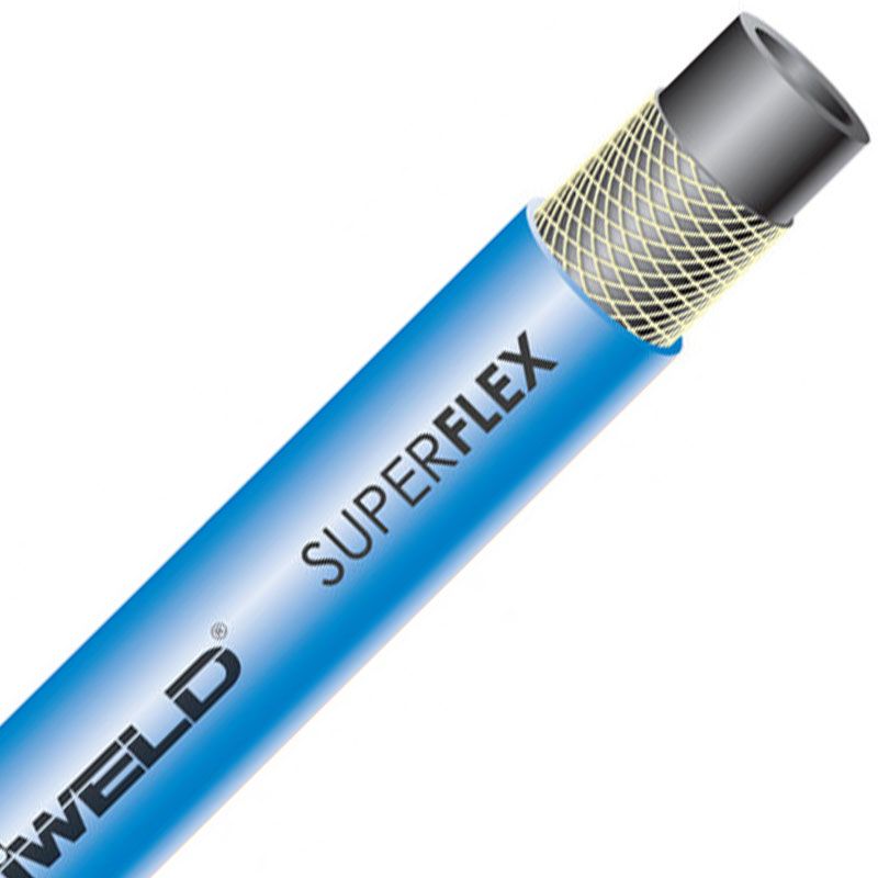 HEGESZTŐTÖMLŐ OXIGÉNHEZ D9 16 KÜLSŐ*3.5mm FAL KÉK IWELD SUPERFLEX 5M/CSOMAG HEGESZTÉSI TARTOZÉK