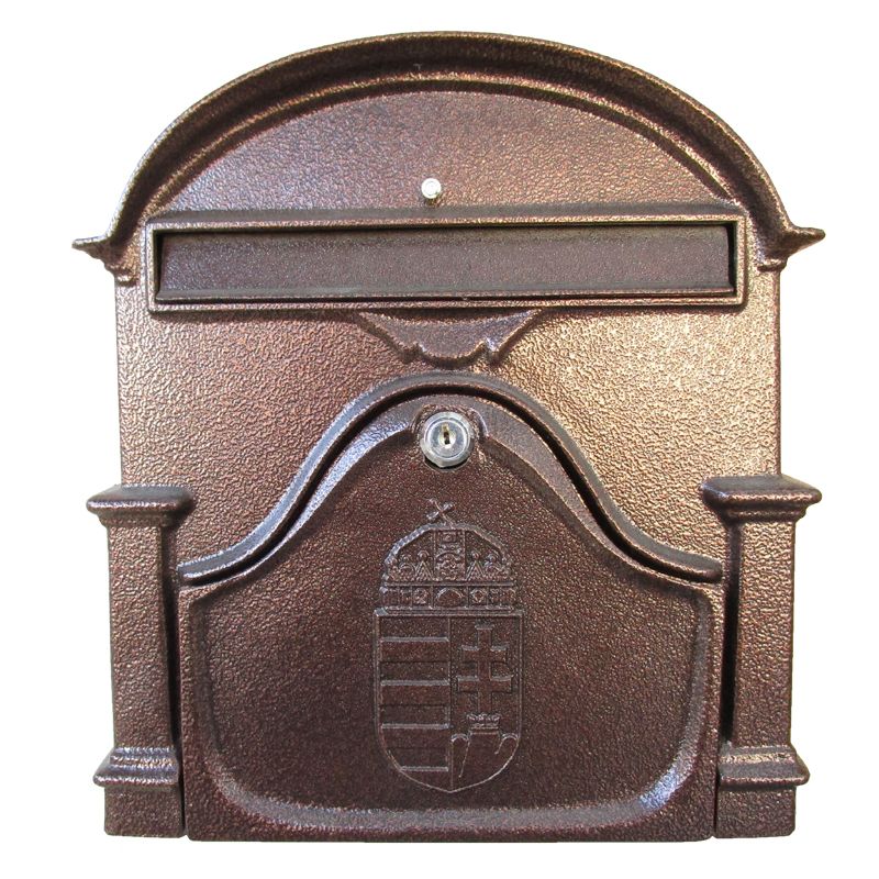 POSTALÁDA KÜLTÉRI ALU 30*33*7 ANTIK-BRONZ KÉTOLDALAS CÍMERES MAGYAR-VICA 330 POSTALÁDA, LEVÉLBEDOBÓ POSTALÁDA KÜLTÉRI ALU 30*33*7 ANTIK-BRONZ KÉTOLDALAS CÍMERES MAGYAR-VICA 330 POSTALÁDA, LEVÉLBEDOBÓ