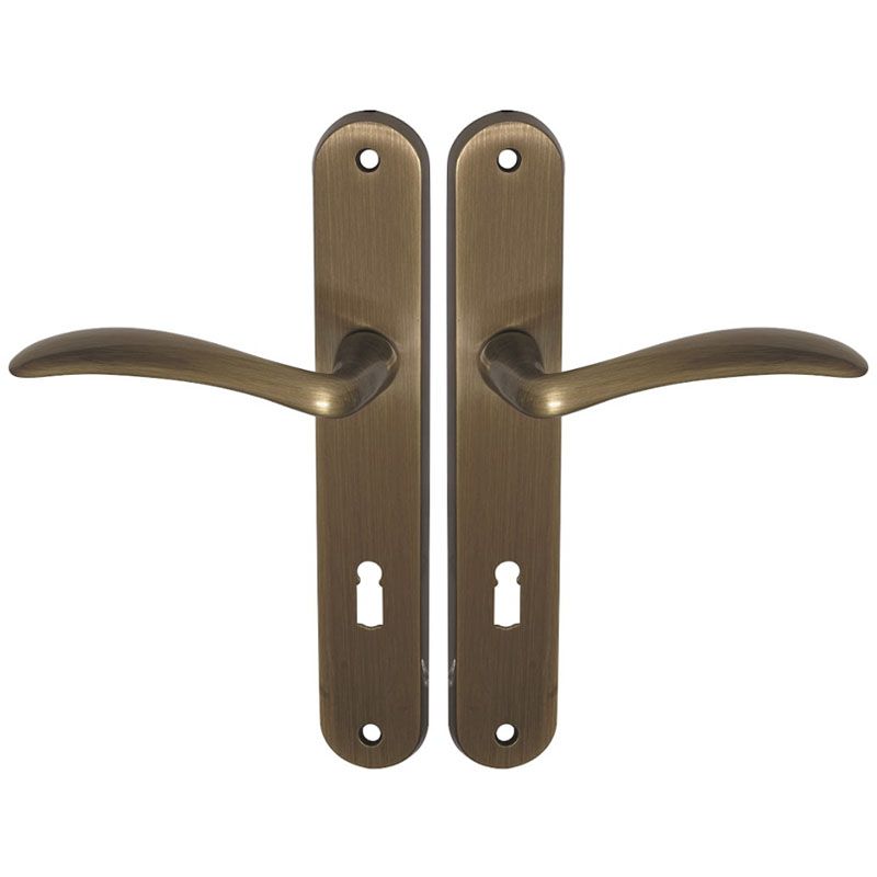 RAFFAELLA KILINCSGARNITÚRA 90mm KULCSOS SÚROLT BRONZ MAESTRO 103696940121 AJTÓKILINCS GARNITÚRA BELTÉRI