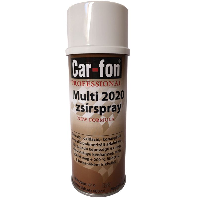 ZSÍR SPRAY 400ML SZÍNTELEN MULTI 2020 CAR-FON 819 KENŐANYAG