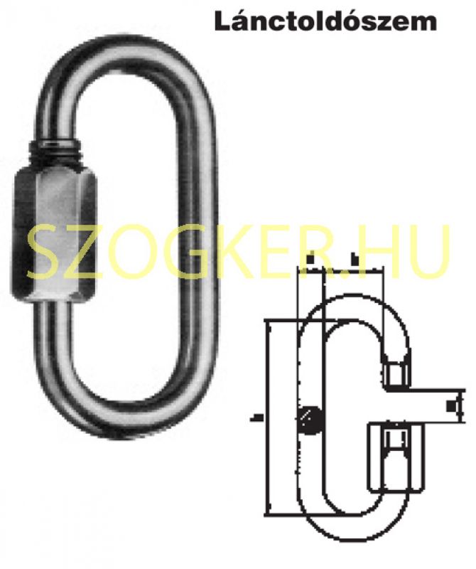 LÁNC GYORSZÁR D3.5(04) HG. LÁNCSZEMTOLDÓ (T:0.05t) IMPORT EMELÉSTECHNIKA TARTOZÉKOK