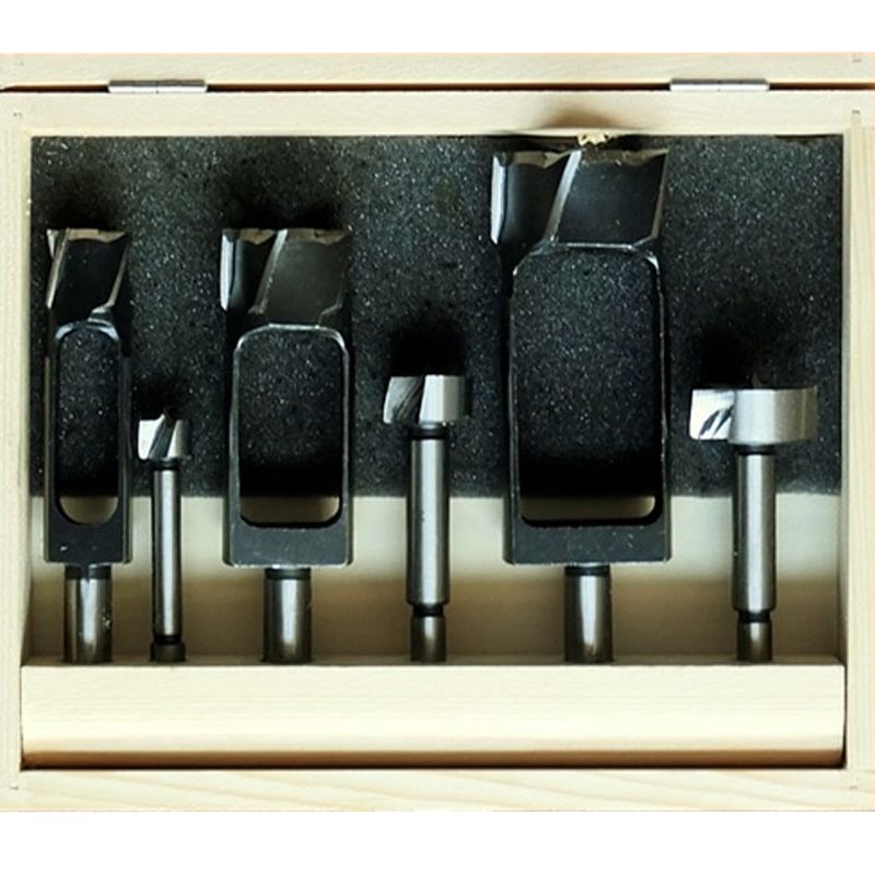 GÖRCSKIFÚRÓ DUGÓFÚRÓ + FOSTNER D15-35 3+3DB KÉSZLET FÁHOZ MASSIVE TOOLS FAFÚRÓK