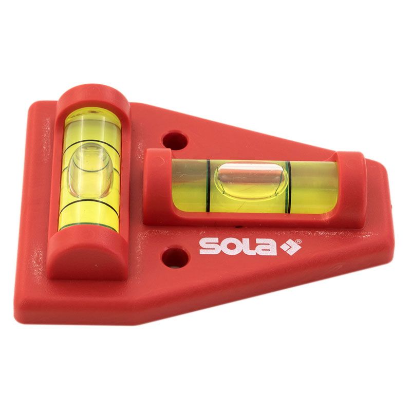 SOLA K5 VÍZMÉRTÉK KERESZT ALAK 45*60mm KÉT LIBELLÁVAL PIROS  MÉRŐESZKÖZÖK