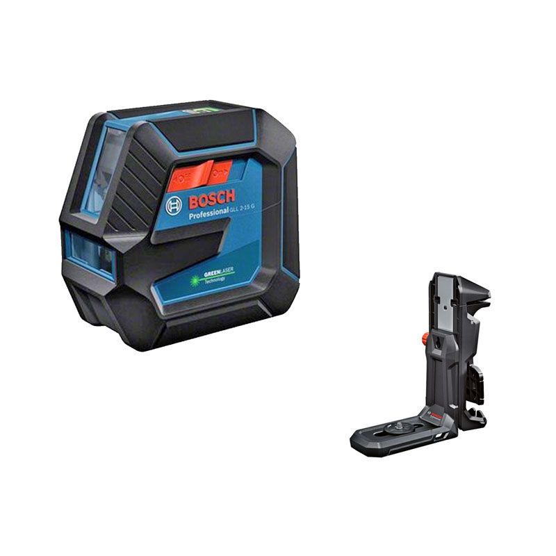 BOSCH 0601063W00 KERESZTLÉZER 15M ZÖLD GLL 2-15 G + LB10 TARTÓ IP64  MÉRŐESZKÖZÖK
