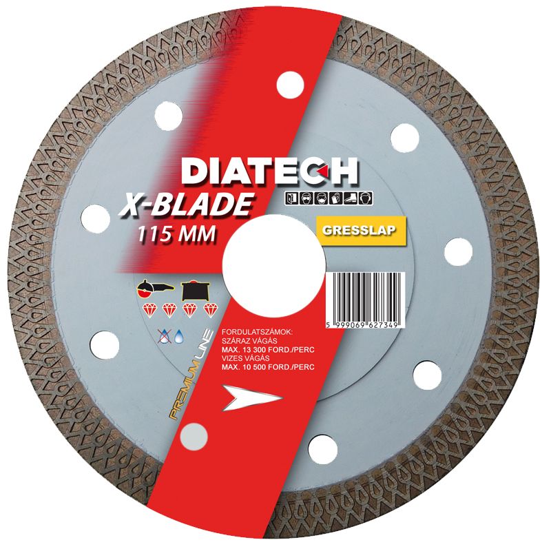 DIATECH XB115 VÁGÓKORONG D115*30*22,2LYUK X-BLADE GRES ÉS MÁRVÁNY LAPHOZ GYÉMÁNTSZEMCSÉS VÁGÓKORONG DIATECH XB115 VÁGÓKORONG D115*30*22,2LYUK X-BLADE GRES ÉS MÁRVÁNY LAPHOZ GYÉMÁNTSZEMCSÉS VÁGÓKORONG