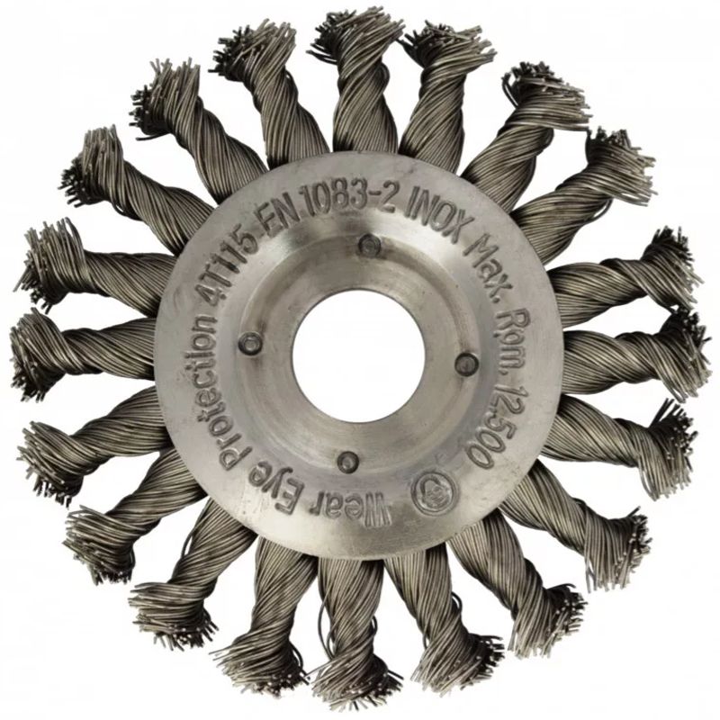 KÖRKEFE D125/22 LYUK 0.5 INOX FONOTT DRÓTTAL IMPORT DRÓTKORONGOK ÉS KEFÉK