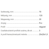ZÁRTSZELVÉNY ÖSSZEKÖTŐ 20/20 T ALAKÚ MŰA. FEKETE 1-1.5 FAL VKF 	51.0153.3 MŰANYAG ZÁRÓELEMEK