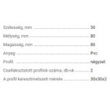 ZÁRTSZELVÉNY ÖSSZEKÖTŐ 30/30 2D SAROK MŰA. FEKETE 2 FAL VKF 15.0129.3 MŰANYAG ZÁRÓELEMEK