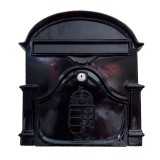 POSTALÁDA KÜLTÉRI ALU 30*33*7 FÉNYES FEKETE 2OLDALAS CÍMERES MAGYAR-VICA 330 POSTALÁDA, LEVÉLBEDOBÓ