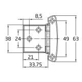 AMIG 3/84 LÁDAPÁNT DÍSZES 34*63mm NIKKELEZETT  LÁDAVASALAT