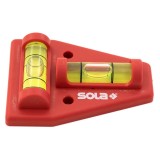 SOLA K5 VÍZMÉRTÉK KERESZT ALAK 45*60mm KÉT LIBELLÁVAL PIROS  MÉRŐESZKÖZÖK