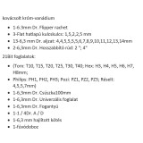 DUGÓKULCS KÉSZLET 46részes 1/4col HARDEN HD-510346 SZERSZÁM-KULCSOK