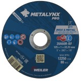 VÁGÓKORONG INOX-ACÉL D125*1.0 22LYUK 20A60R-BF METALYNX PRO 388229