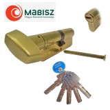 TESA T60 CIL.ZÁRBETÉT PONTFURATOS 45/45 GOMBOS 45 SÁRGARÉZ 5KULCSOS  AJTÓZÁR