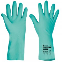 VÉDŐKESZTYŰ NITRIL 9 ZÖLD VEGYSZERÁLLÓ 33cm GREBE CERVA 0110000510090 VÉDŐKESZTYŰ