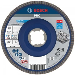 BOSCH 2608619212 LAMELLÁS CSISZOLÓTÁRCSA D125 XLOCK GYORSBEFOGÁS P120  VÁGÁS,CSISZOLÁS ÉS POLÍROZÁS