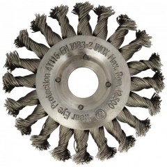 KÖRKEFE D125/22 LYUK 0.5 INOX FONOTT DRÓTTAL IMPORT DRÓTKORONGOK ÉS KEFÉK