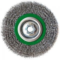 KÖRKEFE D125/M14 INOX HULLÁMOS DRÓT LESSMANN 12233260 DRÓTKORONGOK ÉS KEFÉK