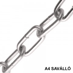 IPARI-VONÓLÁNC D8.0HOSSZÚSZEMŰ DIN 763 A4(52*33)INOX TB:840KG IMPORT LÁNC